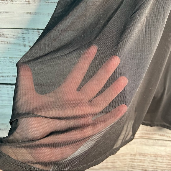 Torrid 2X D/DD Underwire Long Mesh Overlay‎ Swim Dress With Brief - Picture 6 of 11